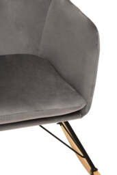 Fresco Rocking Chair – Grey Velvet - thumbnail 2