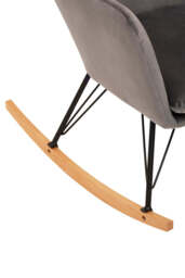 Fresco Rocking Chair – Grey Velvet - thumbnail 4