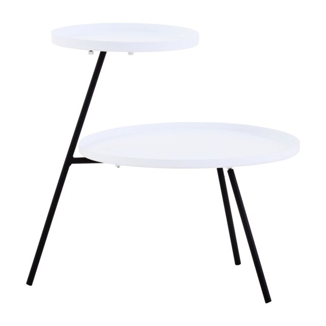 Wilmslow Two-Shelf Grey & Black Side Table – Contemporary Storage Side Table - image 1