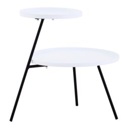 Wilmslow Two-Shelf Grey & Black Side Table – Contemporary Storage Side Table - thumbnail 6