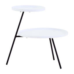 Wilmslow Two-Shelf Grey & Black Side Table – Contemporary Storage Side Table - thumbnail 2