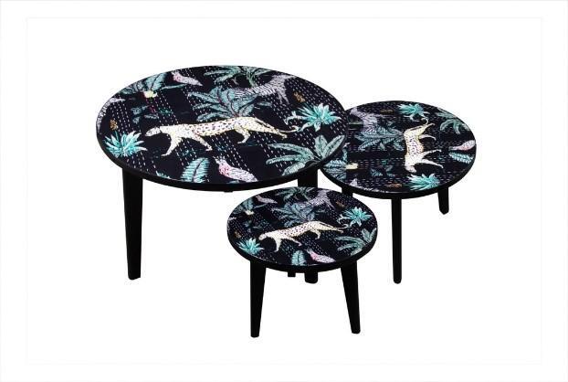 Olvera Lamp Table Night Jungle Print - Large
