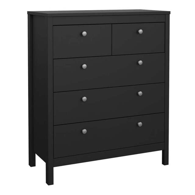 Madrid Chest 3+2 Drawers in Matt Black - image 1