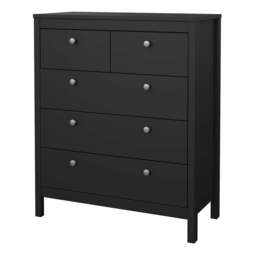 Madrid Chest 3+2 Drawers in Matt Black - thumbnail 3