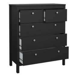 Madrid Chest 3+2 Drawers in Matt Black - thumbnail 5