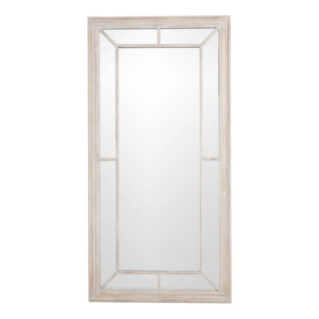 Large Washed Wood Window Mirror - image 1