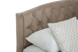 Rutherford Brushed Velvet Bed – Mink (Double) - thumbnail 4
