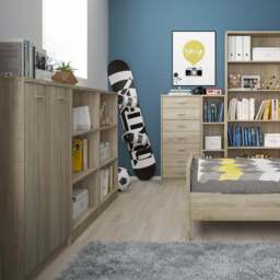 4 You Medium Wide Bookcase in Sonama Oak - thumbnail 3