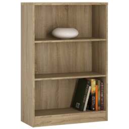 4 You Medium Wide Bookcase in Sonama Oak - thumbnail 1