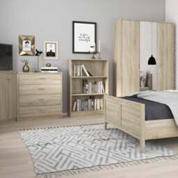 4 You Medium Wide Bookcase in Sonama Oak - thumbnail 2