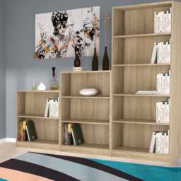 4 You Medium Wide Bookcase in Sonama Oak - thumbnail 4