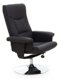 Verse Recliner – Black Leather Effect - thumbnail 1