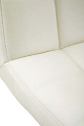 Lido Quilted Bar Stool – White Leather Effect - thumbnail 2
