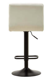 Lido Quilted Bar Stool – White Leather Effect - thumbnail 6