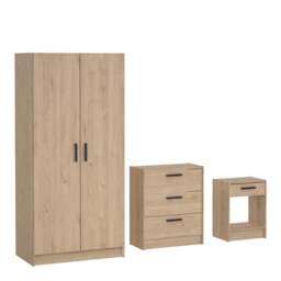Escape Wardrobe, Chest and Nightstand in Jackson Hickory