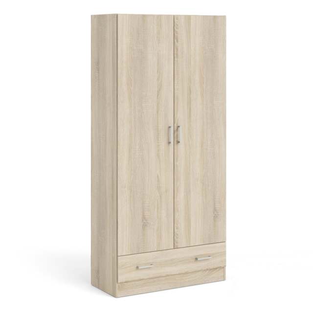 Space Wardrobe with 2 Doors + 1 Drawer in Oak 1750 - image 1