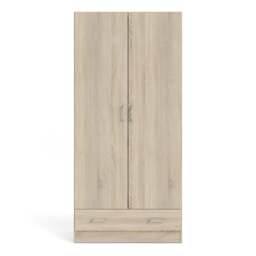 Space Wardrobe with 2 Doors + 1 Drawer in Oak 1750 - thumbnail 2