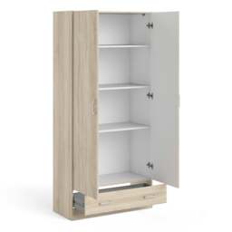 Space Wardrobe with 2 Doors + 1 Drawer in Oak 1750 - thumbnail 5