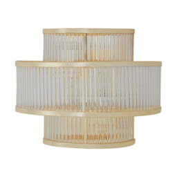 Fable Wall Light – 3 Tier Glass with Warm Metallic Iron Frame - thumbnail 1