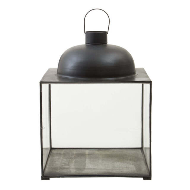 Square Lantern – Black (Large) - image 1
