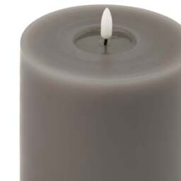 Luxe Collection Melt Effect 5 x 5 Grey LED Wax Candle - thumbnail 2