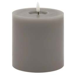 Luxe Collection Melt Effect 5 x 5 Grey LED Wax Candle - thumbnail 1