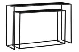 Banstead Set of Two Black Console Tables – Contemporary Nesting Console Tables - thumbnail 6
