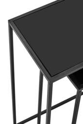Banstead Set of Two Black Console Tables – Contemporary Nesting Console Tables - thumbnail 3