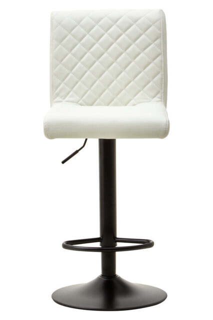 Lido High Back Bar Chair – White Leather Effect - image 1