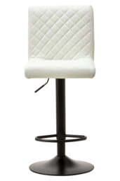 Lido High Back Bar Chair – White Leather Effect - thumbnail 1