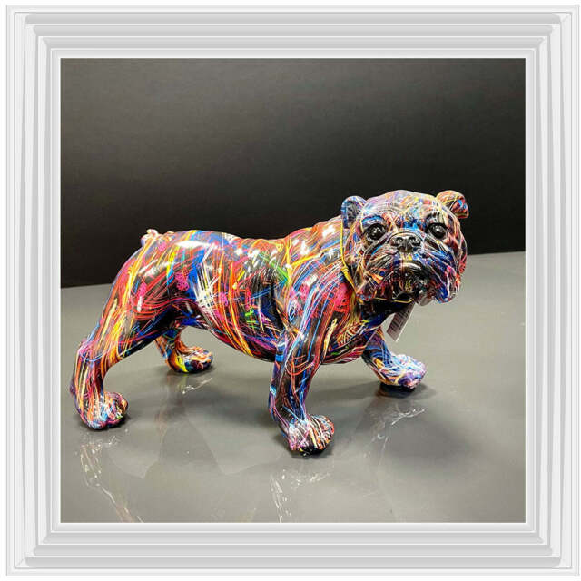 MD419 GRAFFITE BULL DOG -- - 40x40 / Silver Mirror / PLAIN - image 1