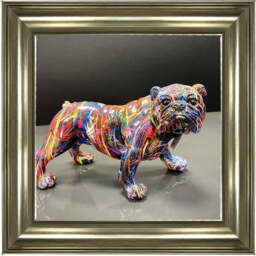 MD419 GRAFFITE BULL DOG -- - 40x40 / Silver Mirror / PLAIN - thumbnail 4