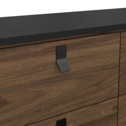 Matt Black 8 Drawer Double Dresser  Barcelona Collection - thumbnail 6
