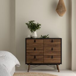 Matt Black 8 Drawer Double Dresser  Barcelona Collection - thumbnail 5