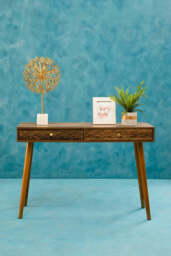 Tide Dandelion Sculpture – Gold Finish on White Marble Base - thumbnail 6