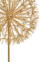 Tide Dandelion Sculpture – Gold Finish on White Marble Base - thumbnail 3