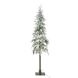 Grand Snowy Woodland Fir Pre-Lit Christmas Tree – 350 LED Lights - thumbnail 2