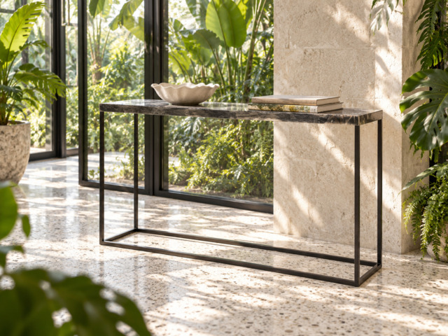 Umber Console Table – Silver Finish - image 1
