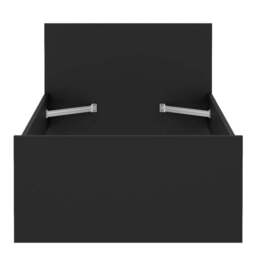 Naia Single Bed Frame 3ft (90x190cm) in Black Matt Finish - thumbnail 4