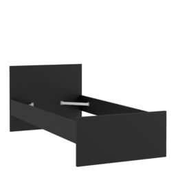 Naia Single Bed Frame 3ft (90x190cm) in Black Matt Finish - thumbnail 3