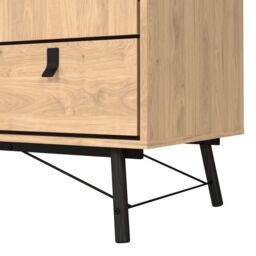 Ry Wardrobe – 3 Doors & 3 Drawers in Jackson Hickory Oak Finish - thumbnail 5