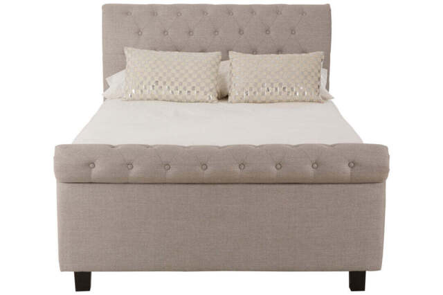 Highgrove Ottoman Bed – Light Grey (Double) - image 1