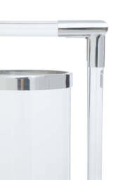 Aegean Double Candle Holder – Silver Steel & Acrylic - thumbnail 2