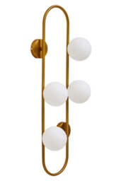 Valemont Wall Light – Four Bulb, White Glass - thumbnail 6