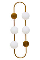 Valemont Wall Light – Four Bulb, White Glass - thumbnail 1