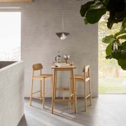 Barlow Bar Table in Matt Oak - thumbnail 3