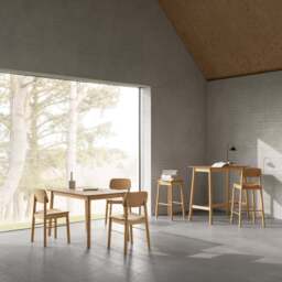 Barlow Bar Table in Matt Oak - thumbnail 5