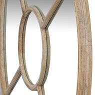 Washed Wood Round Window Style Mirror - thumbnail 2