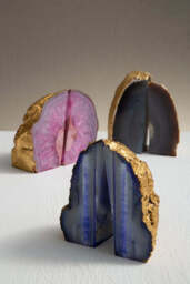 Langley Bookends – Agata Grey & Gold Finish - thumbnail 4