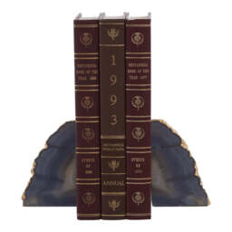 Langley Bookends – Agata Grey & Gold Finish - thumbnail 5